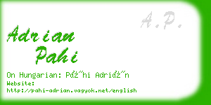 adrian pahi business card